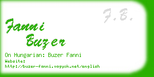 fanni buzer business card